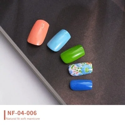 Fake Nails Art French Tips Full Cover Press with Giue Stick Display Set Clear Box Designs False Kiss Waterproof Removable-Nail Inspo