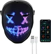 LED Face Mask, Face Deformation LED Smart Light Mask for Christmas, Halloween, 2022 Cool Rechargeable Mask for Boys and Girls Role Play Party Masquerade Gifts for Men and Women