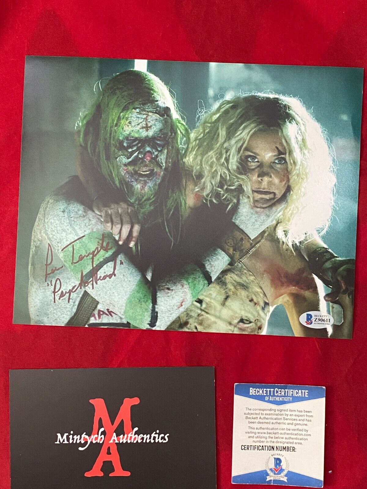 LEW TEMPLE AUTOGRAPHED SIGNED 8x10 Photo Poster painting! 31 MOVIE! BECKETT COA! HORROR