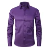 Men's Plus Size Elastic Non-iron Shirt