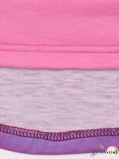 Tie-dye Mid-sleeved V Neck Lapel T-shirt for Women