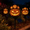 Resin Solar Halloween Pumpkin Garden Stake Light Solar Lights Garden Decor