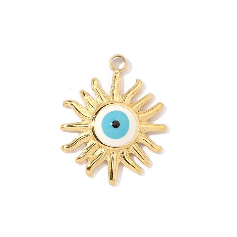 3 PCS/Package Titanium Steel Rhinestones Solid Color Jewelry Accessories Pendant