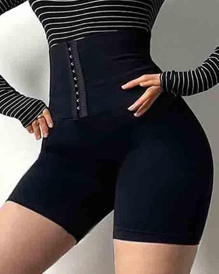 Hook Gridle High Waist Trainer 3'' Sports Shorts - Shop Trendy Women's Clothing | LoverChic