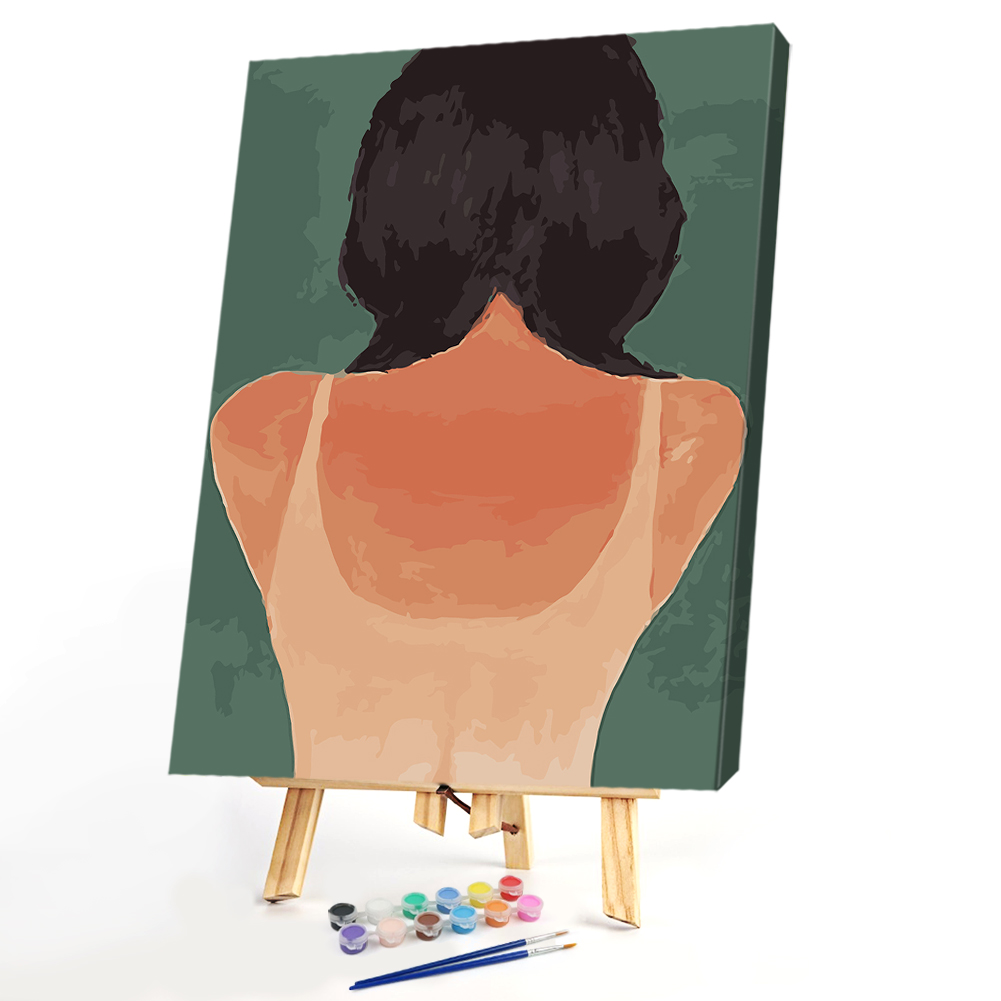 

40*50CM Paint By Numbers-Back Of A Girls, 501 Original