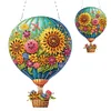 (US Only)Hot Air Balloon 2D Flat DIY Diamond Art Pendant Wall Decor for Home & Windows