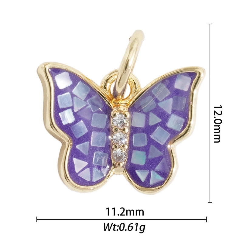 1 Piece Alloy Scallop Starfish Butterfly Pendant