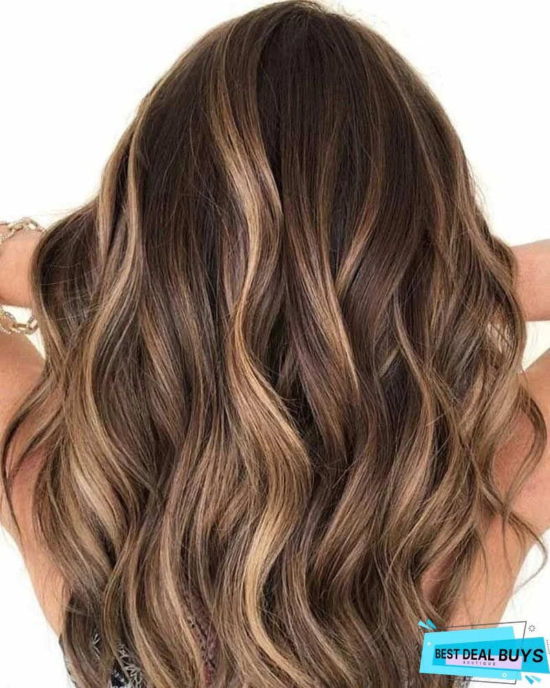 Temperament Wig Female Chemical Fiber Hair Big Wave Long Curly Hair Middle Point