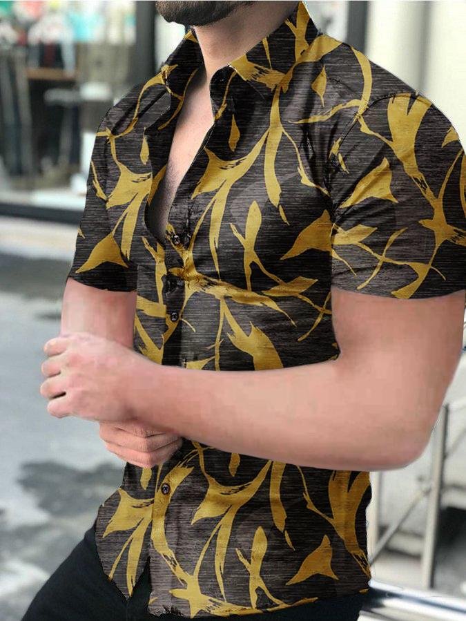 Men's Casual Printed Short-Sleeved Shirt34
