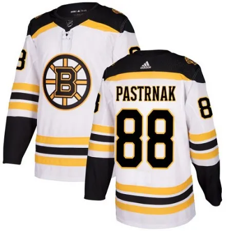 Men's  Boston Bruins #88 David Pastrnak White Stitched NHL Jersey