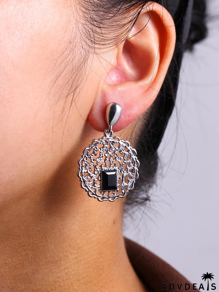 Crystal Decor Drop Earrings