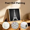 DIY Pearl Painting Eiffel Tower for Home Wall Decor(25x25cm)