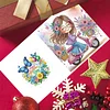 6PCS Diamond Painting Girl Greeting Cards Postcards with Envelopes
