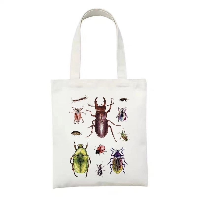 Women’s Minimalist Artistic Animal Mushroom Butterfly Shopping Bags