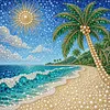 Pearl Full DIY 5D Round Drill Gem Art Diamond Painting Kits 15.75x15.75 in Diamond Dots Paintings Picture Arts Craft Diamond Art Kits for Adults Beginner Home Wall Decor