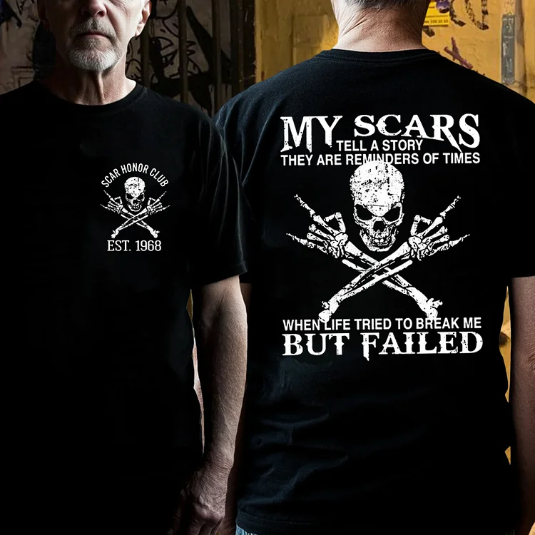 SCAR HONOR CLUB - Personalized Est. [Year] Skull & Crossbones Heavy-Duty Hoodie / Tee 