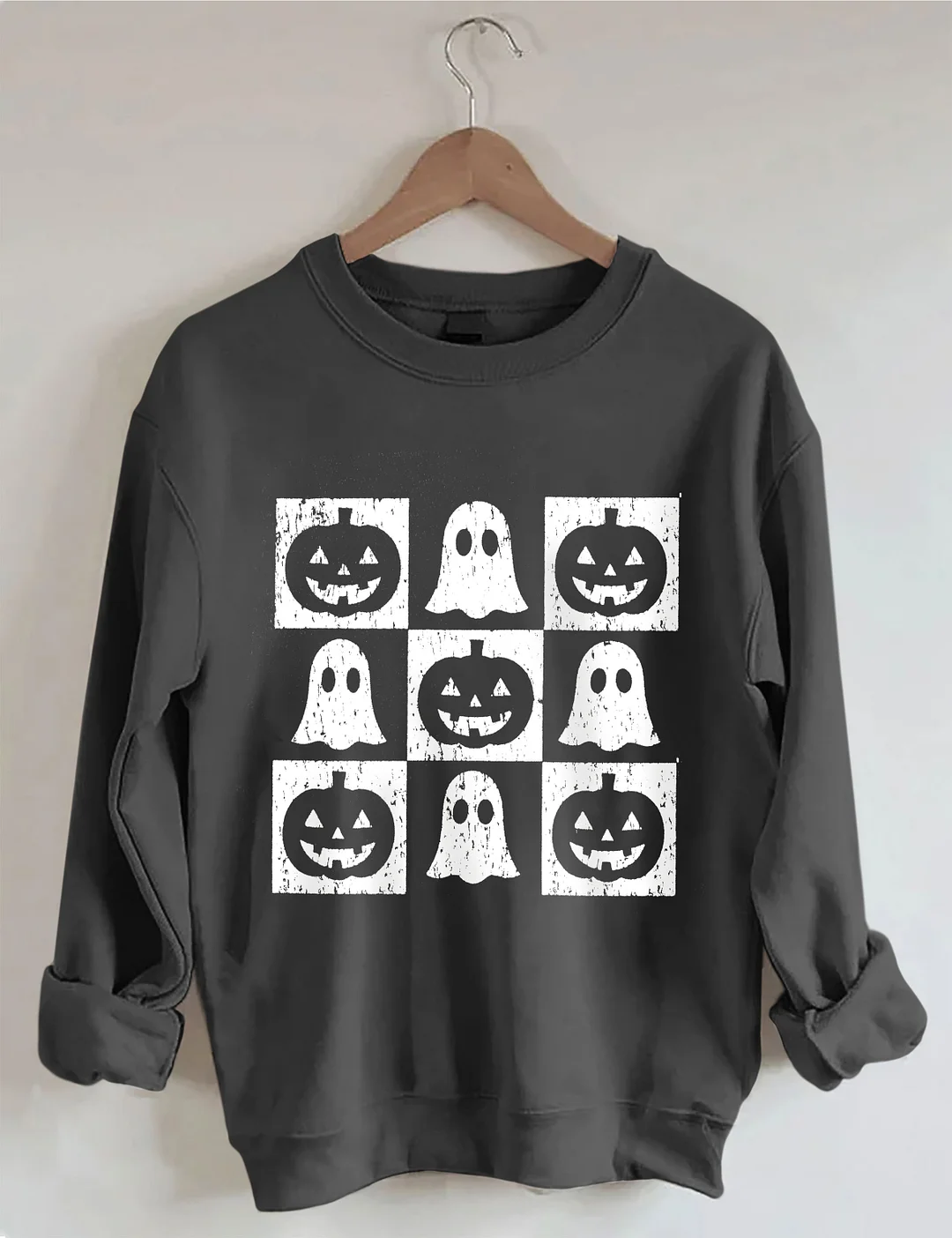 Checkered Halloween Sweatshirt