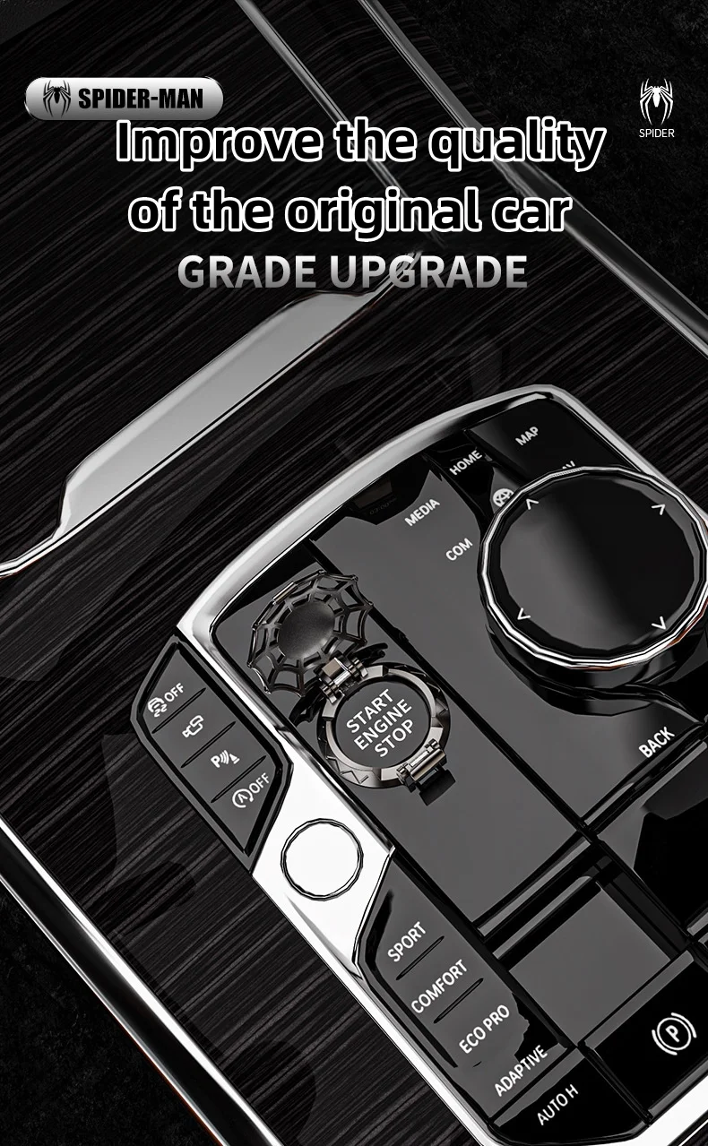 Spiderweb one-button ignition button protective cover