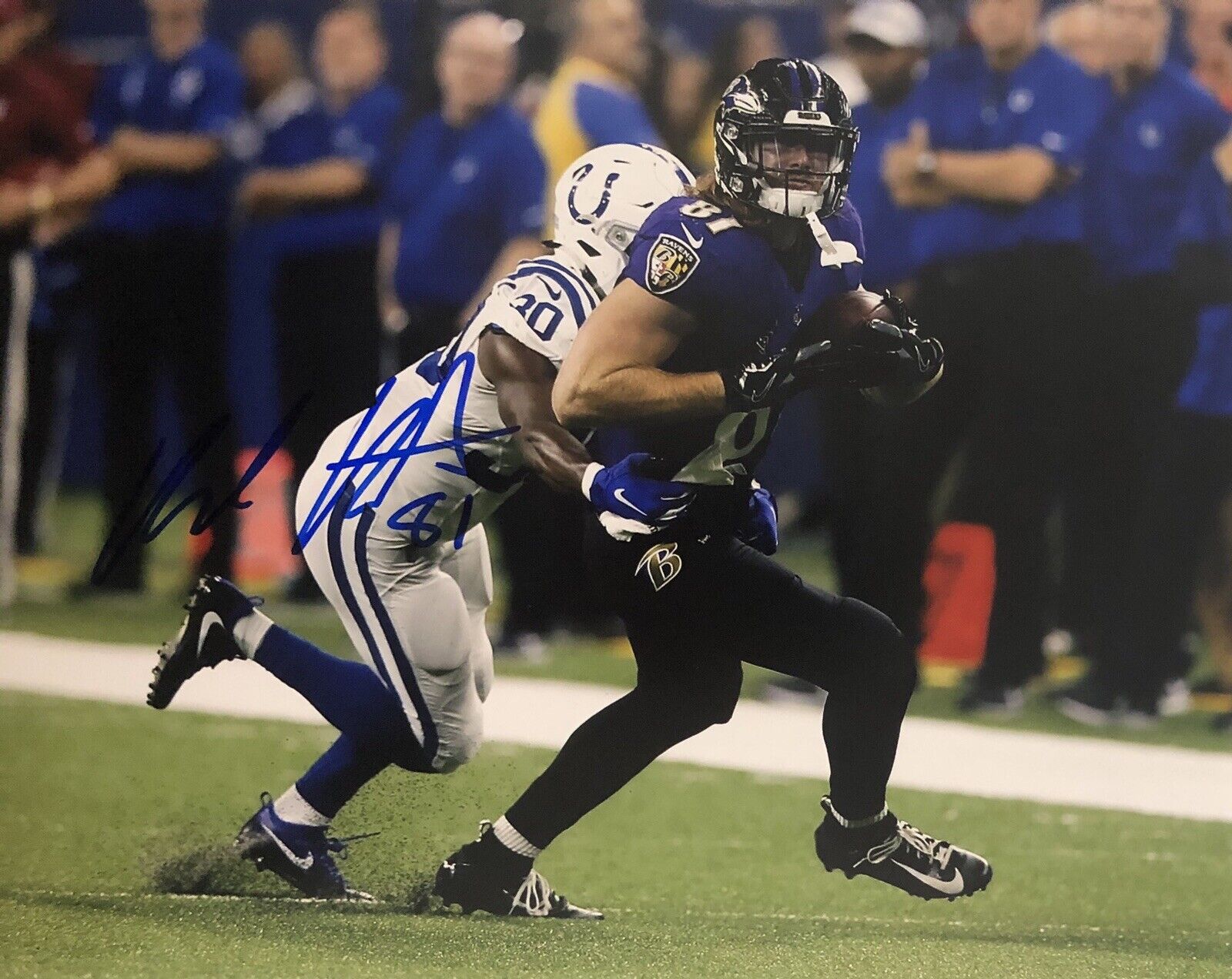 Hayden Hurst Signed Autographed Baltimore Ravens 8x10 Photo Poster painting Super Bowl Coa