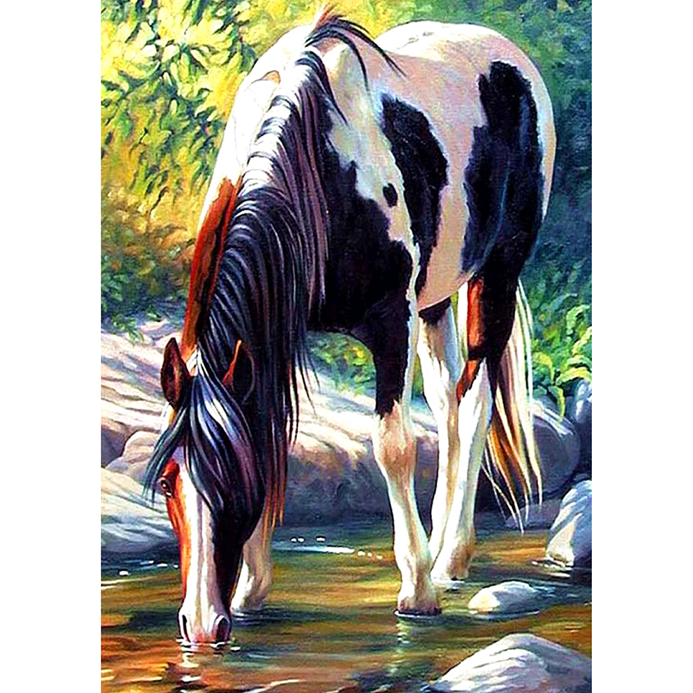

30*40CM - Round Drill Diamond Painting - Horse, 501 Original
