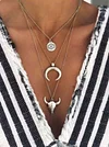 Three-layer Horn Eye Ox-head Necklaces