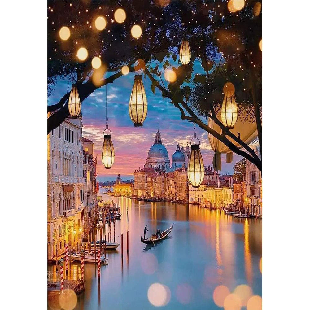 Diamond Painting - Full Round - Town River(30*40cm)
