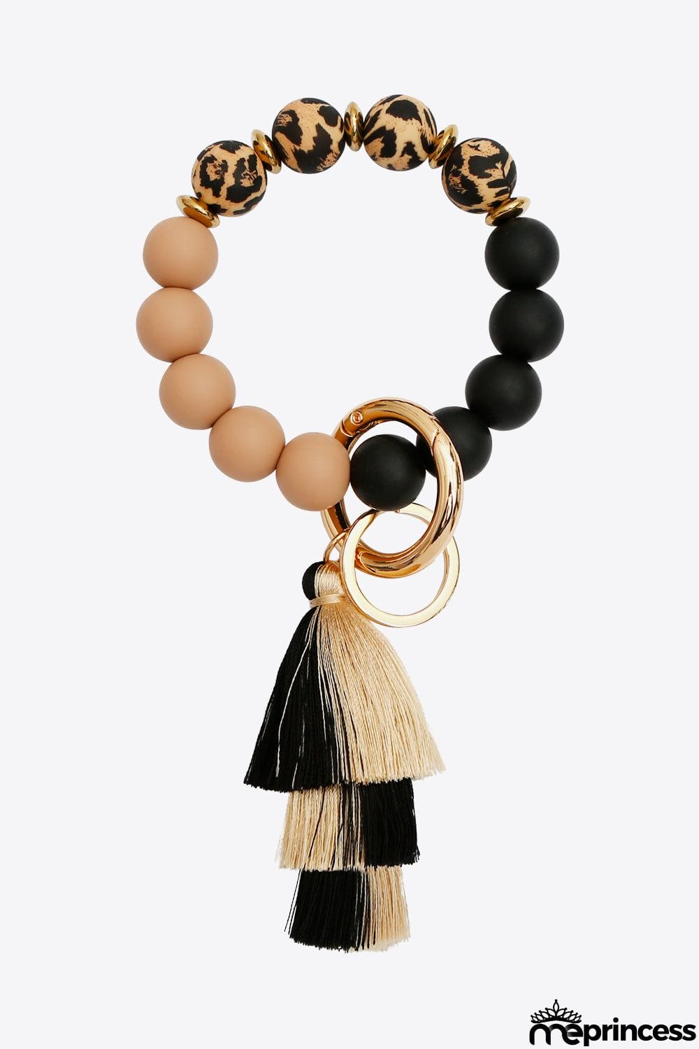 Beaded Keychain with Layered Tassel