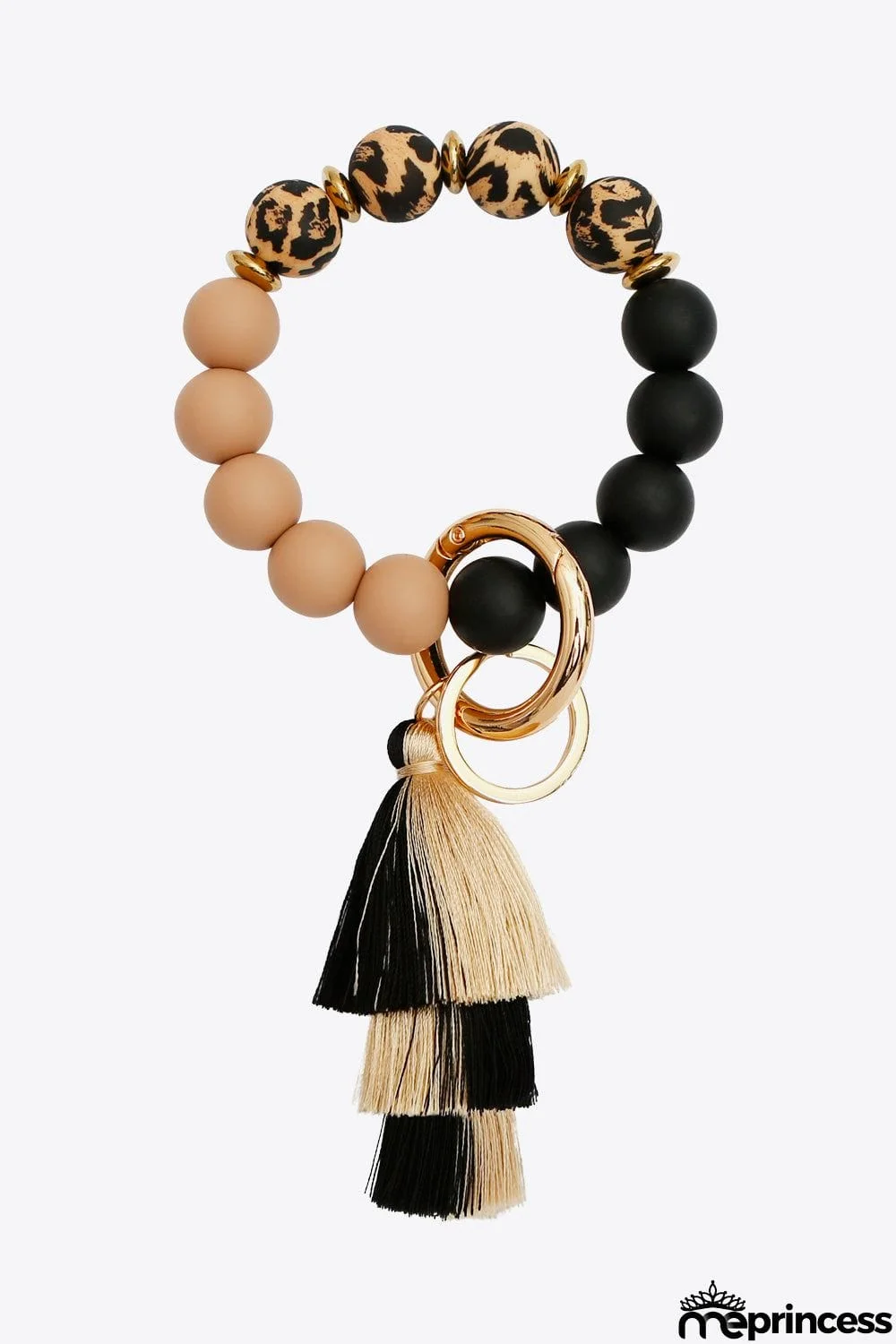 Beaded Keychain with Layered Tassel