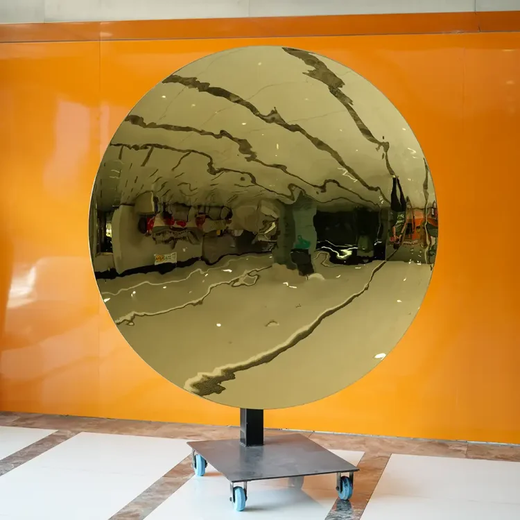 MaoPing Modern Art Stainless Steel Concave or Convex Mirror