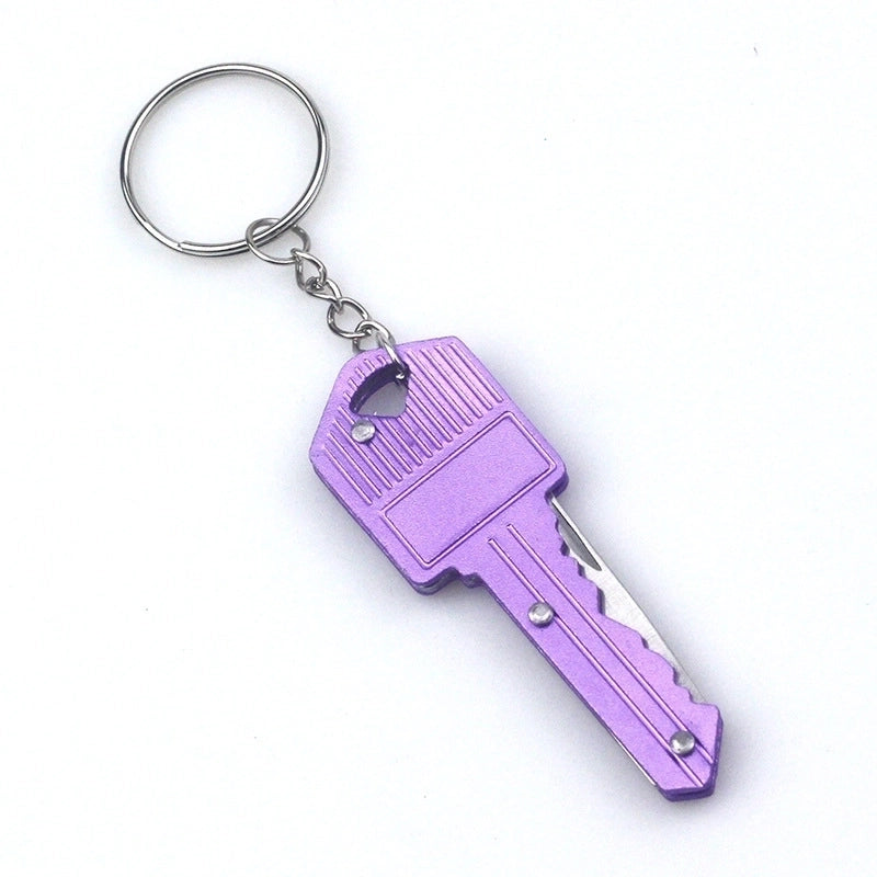 Minimalist Solid Color Metal Keychain