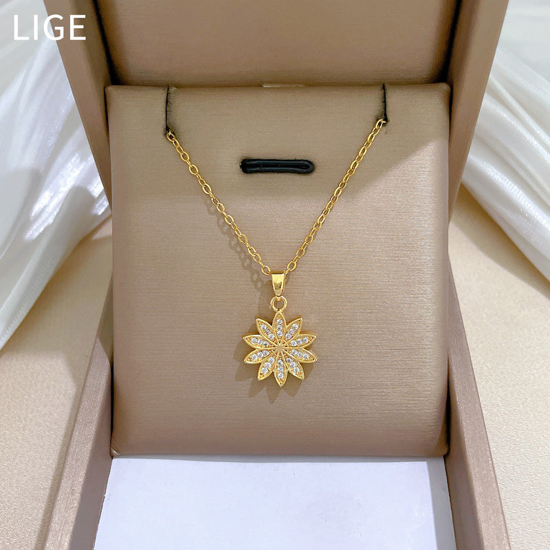 Moon Geometric Stainless Steel Stainless Steel Necklaces