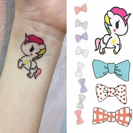 Waterproof Temporary Tattoo lovely Anime tatto stickers flash tatoo fake tattoos for girl women lady kid
