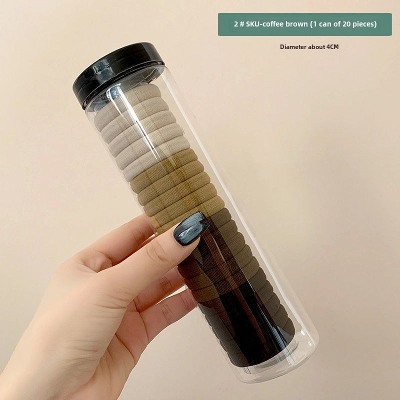 Canned Rubber Band Women’s Tie Head High Elastic Durable Hair Rope Tie Head New Rubber Band High Ponytail Hair Rope Hair Ring