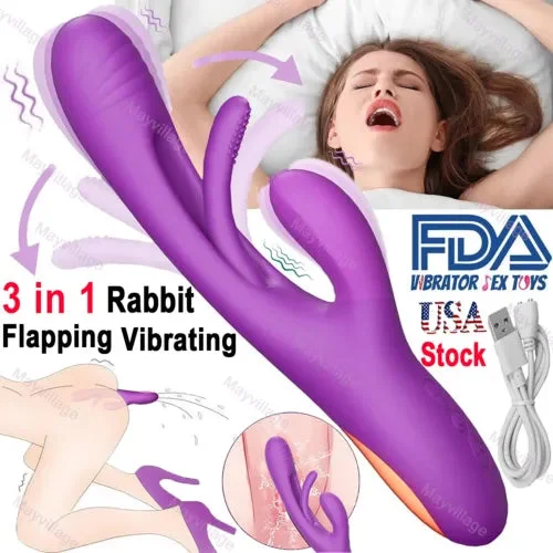 pornhint Pornhint Patting Rabbit Vibrator Tapping G-spot Dildo Massager Flapping Sex Toy For Women