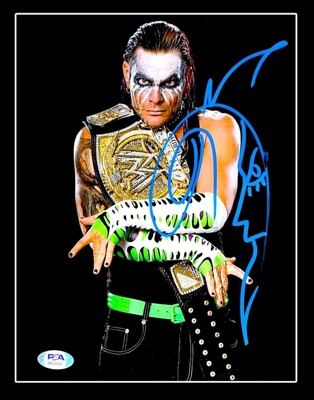 WWE JEFF HARDY HAND SIGNED AUTOGRAPHED 8X10 Photo Poster painting WITH PROOF AND PSA DNA COA 8