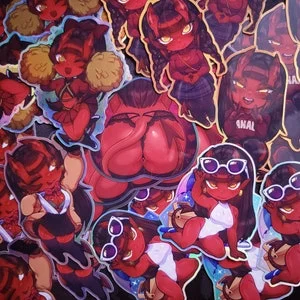 Pornhint Meru the Succubus 34 inch Stickers NSFW