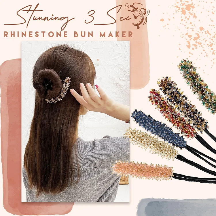 Stunning 3 Sec Rhinestone Bun Maker