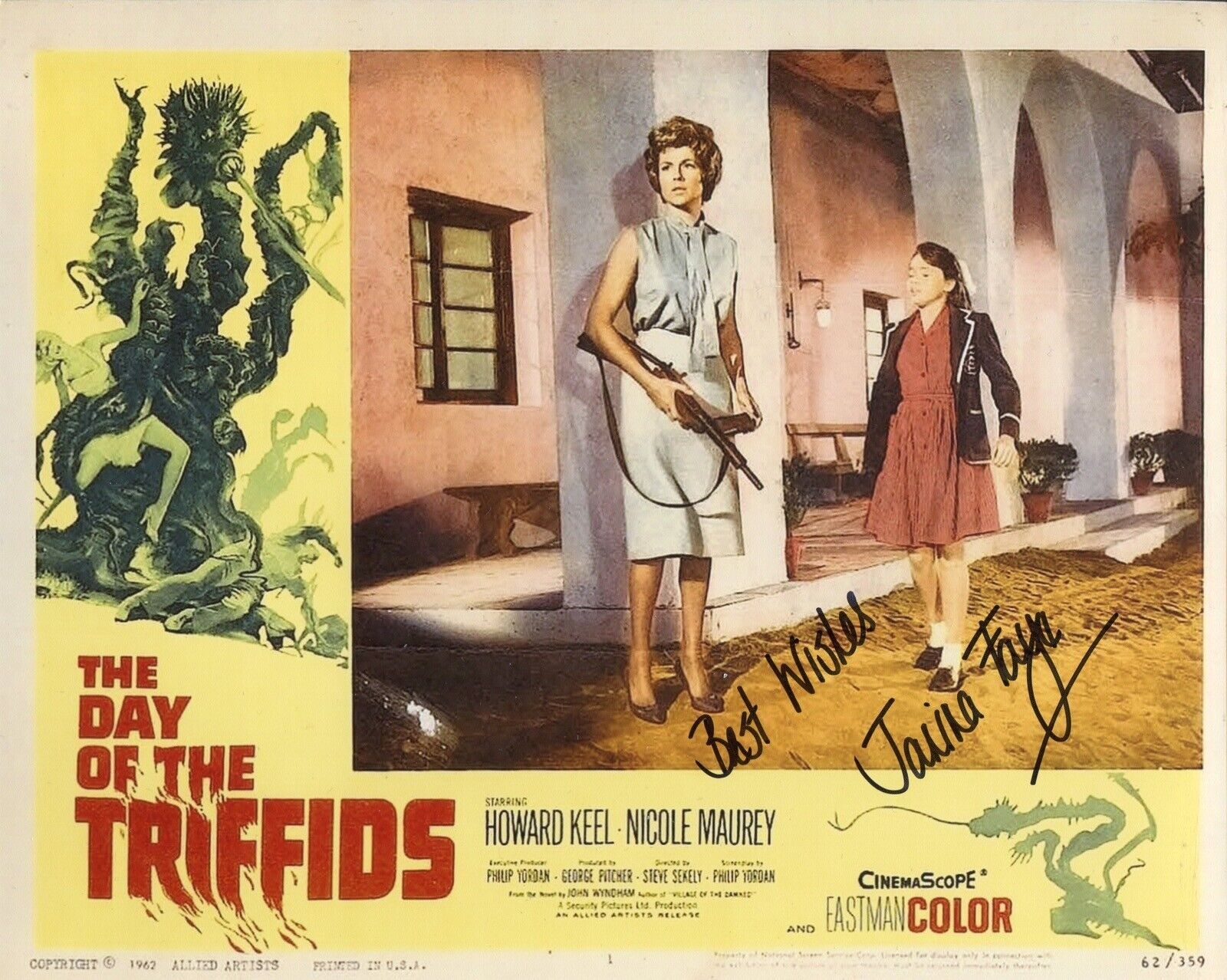 The Day of the Triffids movie Photo Poster painting signed by Janina Faye - UACC DEALER