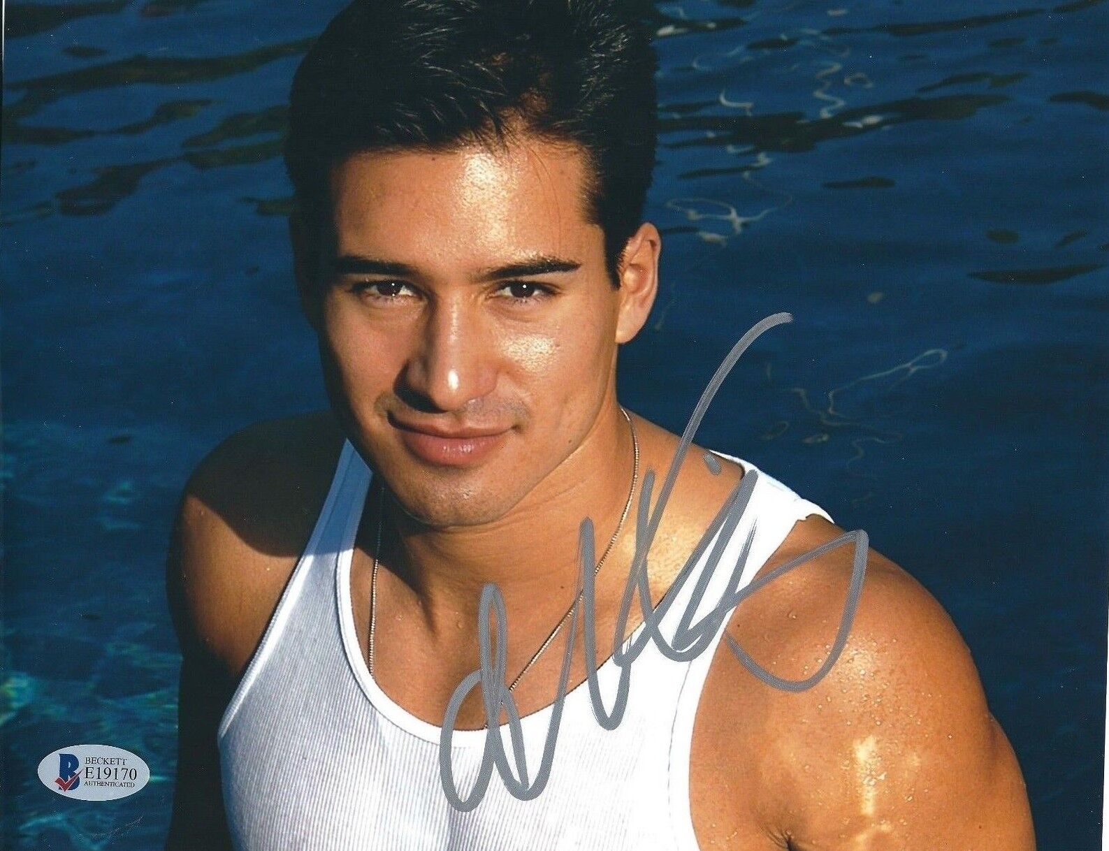 Mario Lopez Signed 8x10 Photo Poster painting *Model *Actor Saved By The Bell BAS Beckett E19170