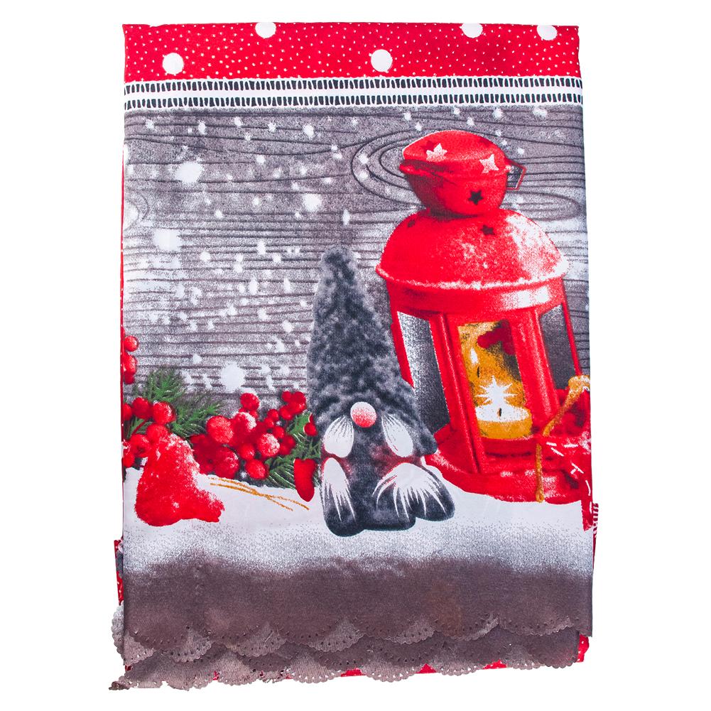 

Cartoon Xmas Tablecloth Printed Washable Dinner Table Flag Home Party Decor, 501 Original