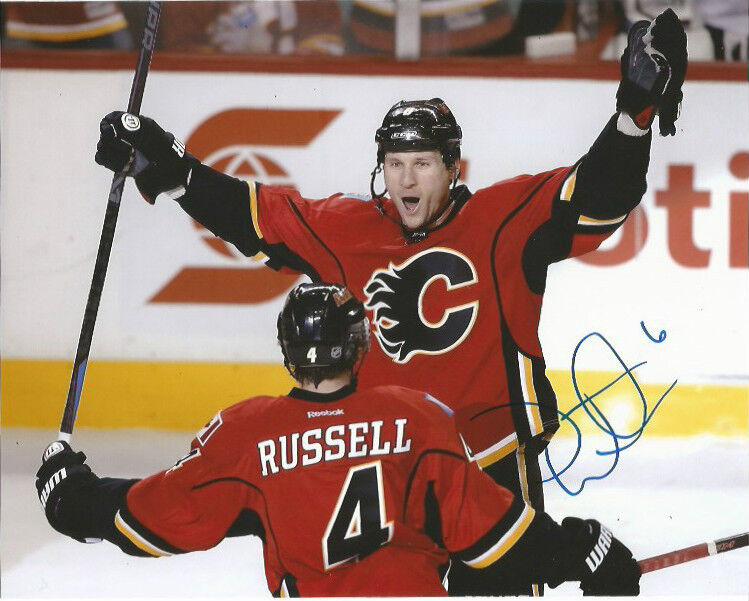 Calgary Flames Dennis Wideman Autographed Signed 8x10 Photo Poster painting COA