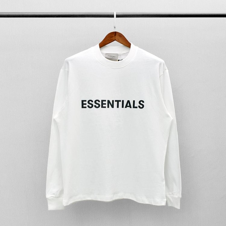 Fog Fear of God Essentials T Shirt Double Line Long Sleeve Letter Drop Shoulder Bottoming T-shirt