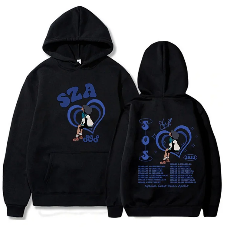 Streetwear Hoodie SZA Letter Graphics Printed Hoodies at Hiphopee