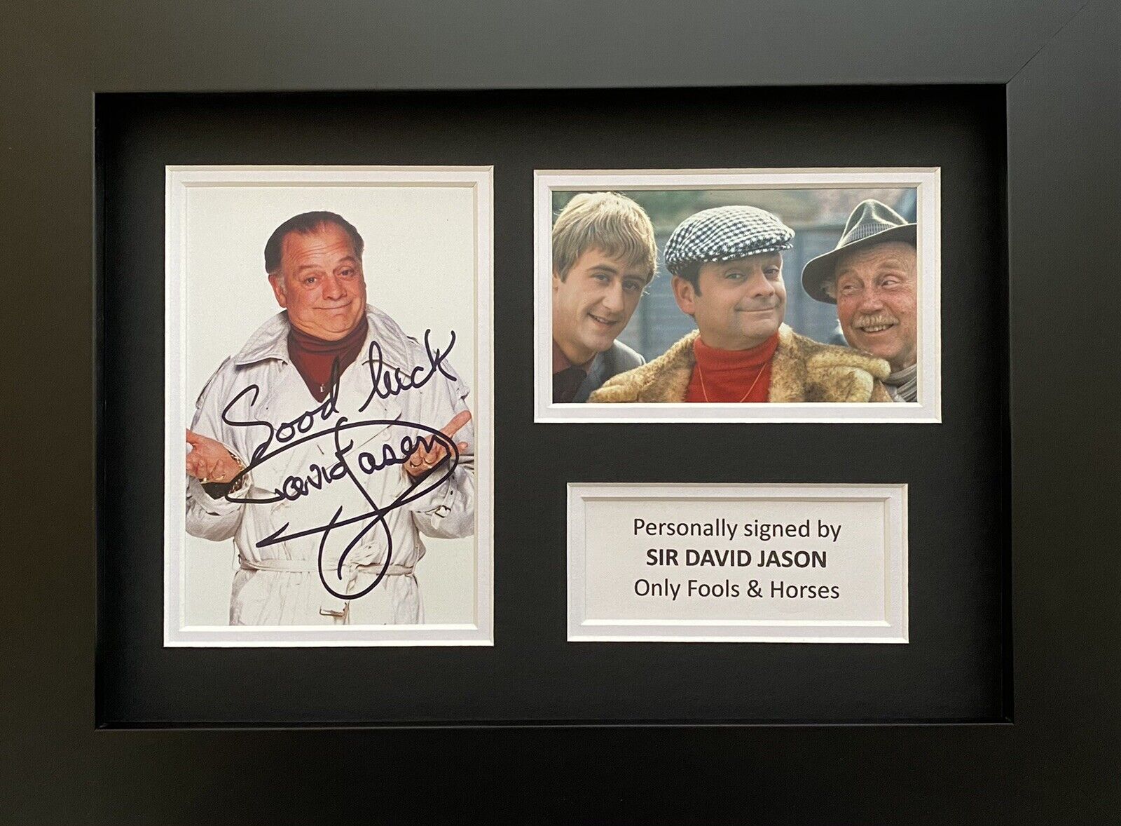 Sir David Jason Hand Signed Photo Poster painting In A4 Only Fools And Horses Frame Display