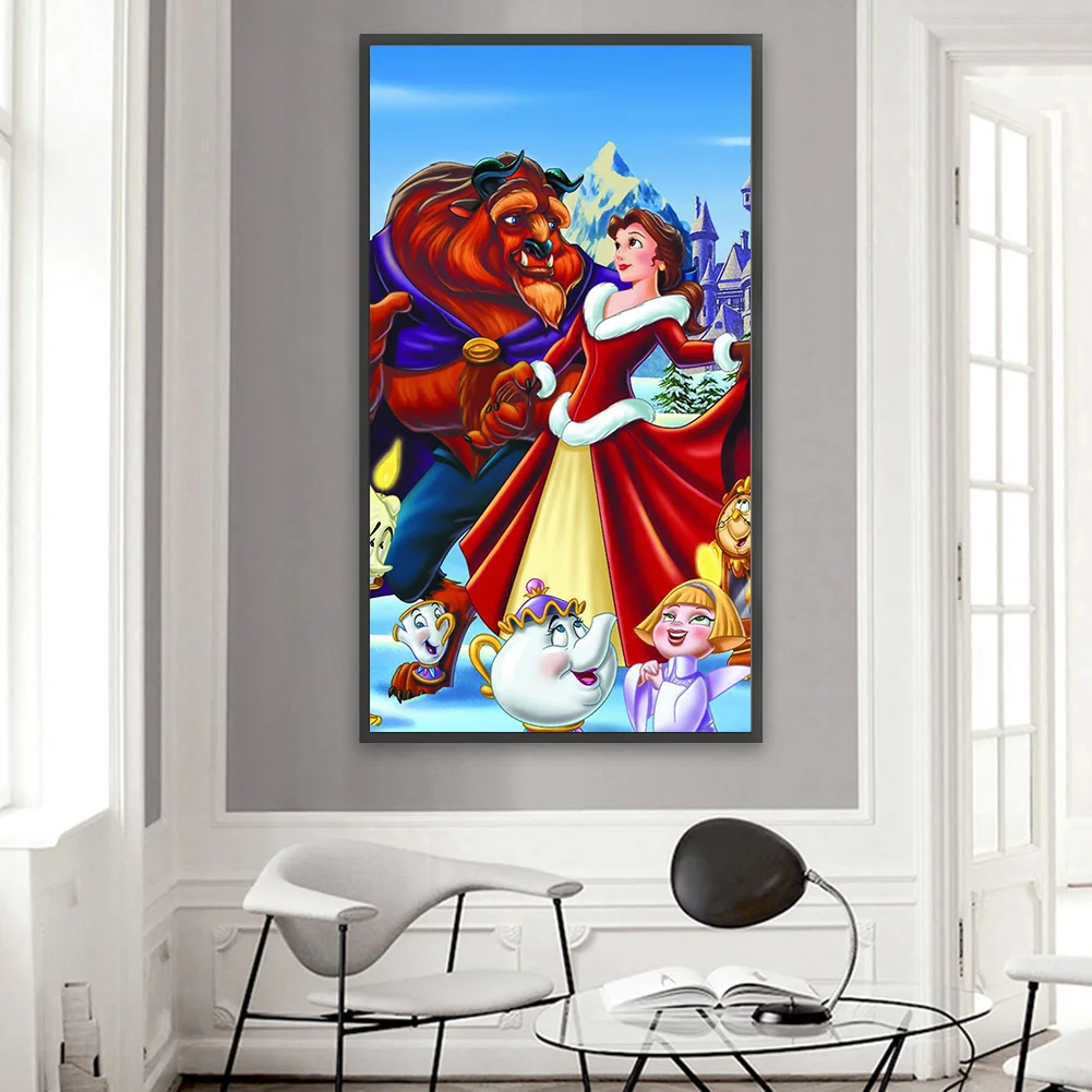 Diamond Painting - Full Round Drill - Beauty and the Beast(Canvas|40*70cm)