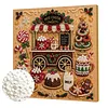 (20x20cm)Candy Cart DIY Pearl Painting Art With Inner Wooden Framed Kit