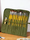 Painting Brushes Canvas Storage Bag Canvas Large Capacity 22 Slots Oil Painting Pen Bag for Oil Brushes Watercolor for Artist