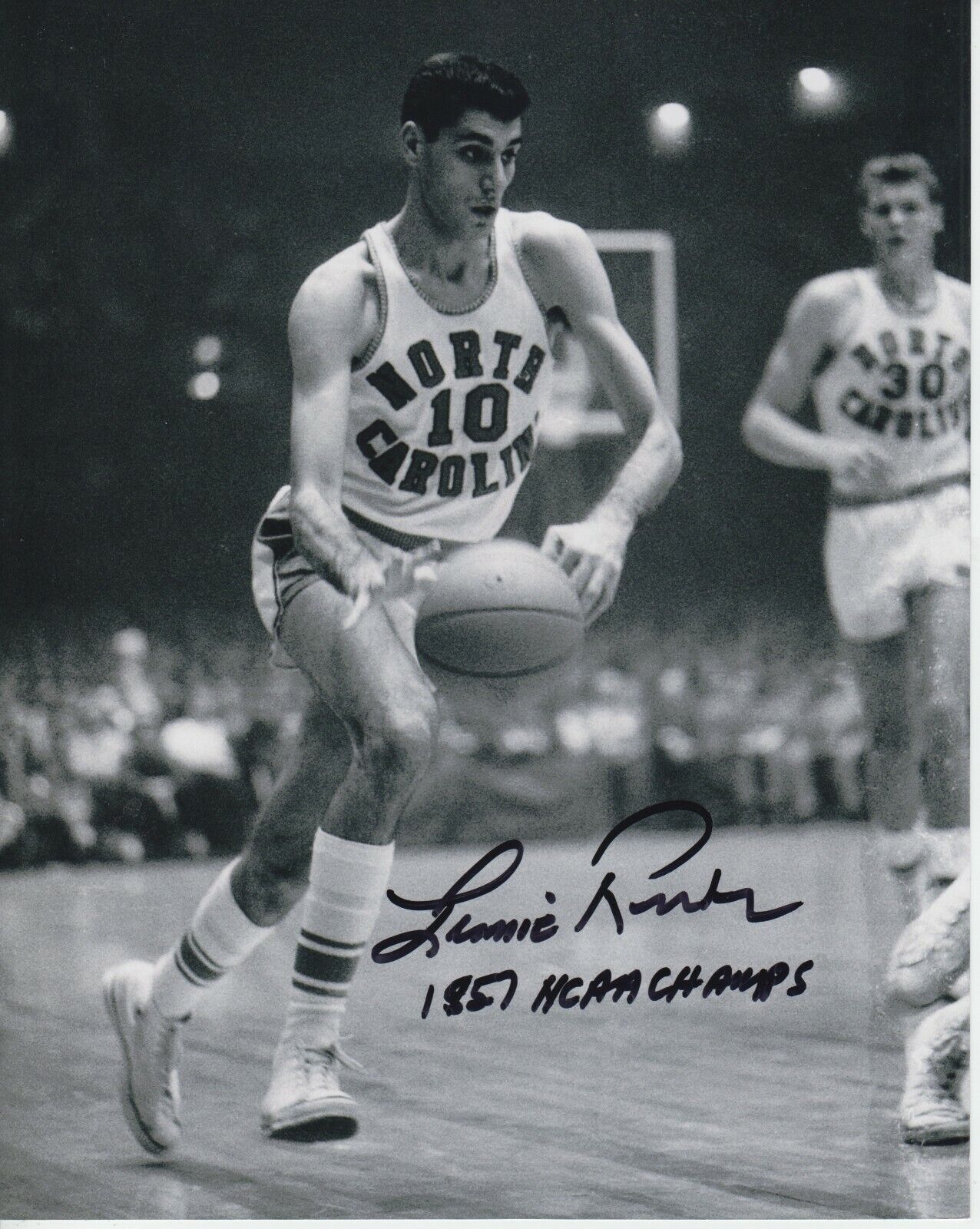 Lenny Rosenbluth W/57 NCAA Champ North Carolina Tar Heels #0 Signed 8x10 w/ COA