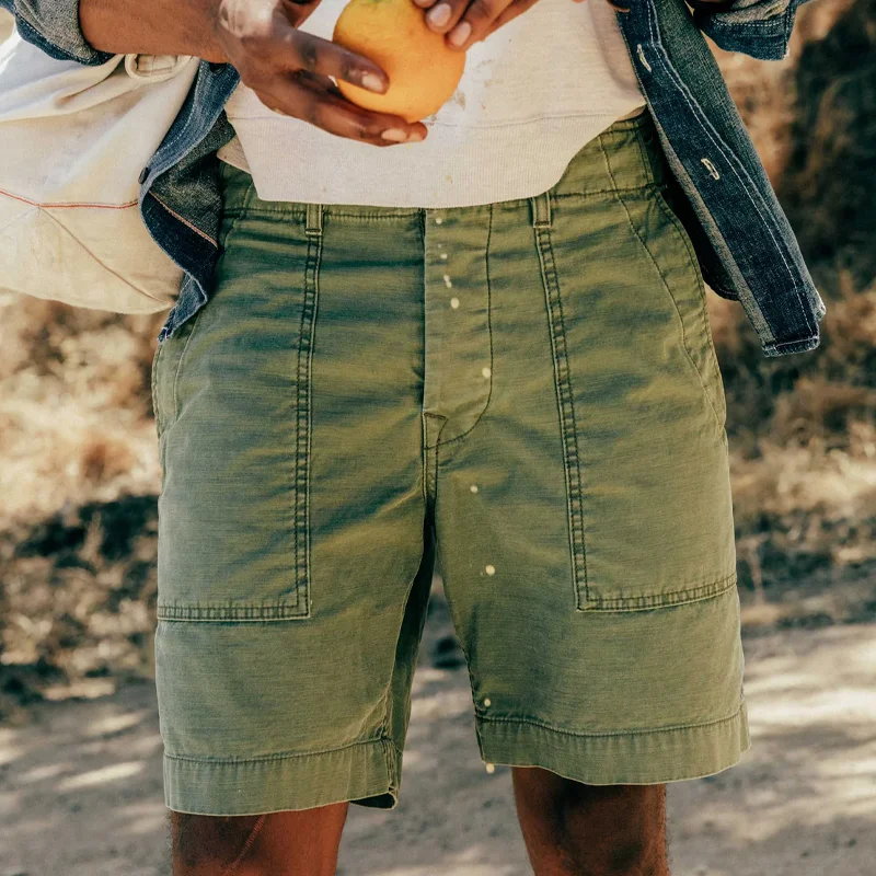 1950's Military Classic Olive 9oz Japanese Cotton Shorts