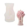 3D Rose Flower Mould Silicone Wave Spiral Candle Mould Reusable Easy To Demold for Wedding Valentine Day DIY Home Decor Gift (Style A)